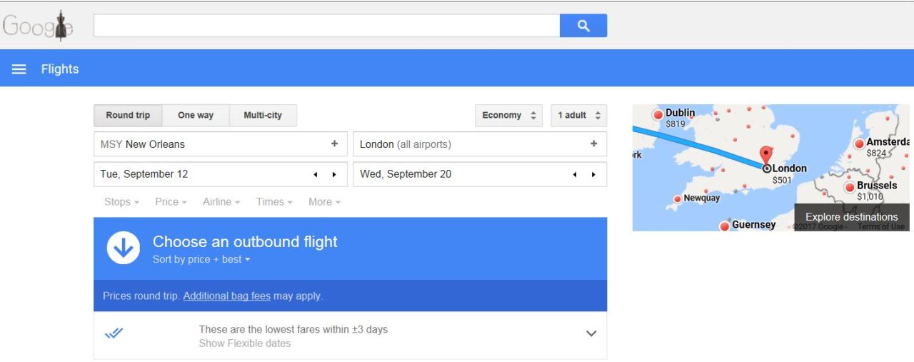 New Orleans to London